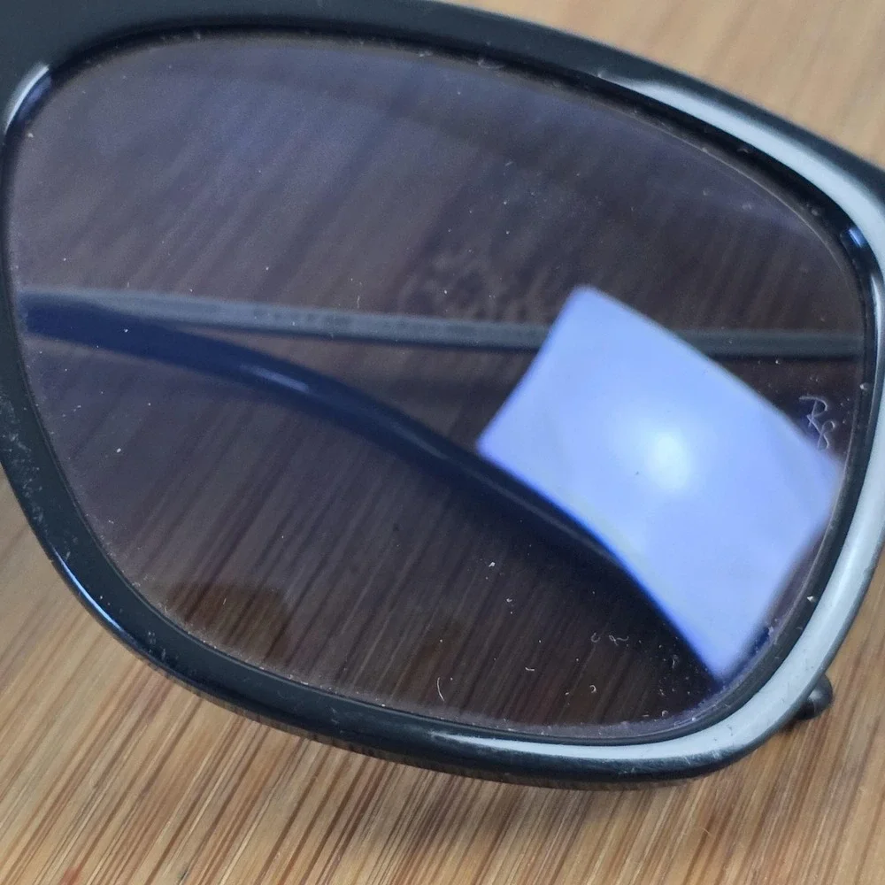 Ray-Ban RB 4344 Sunglasses Mens 56-19-140 Gray Polarized Square Italy 601/78